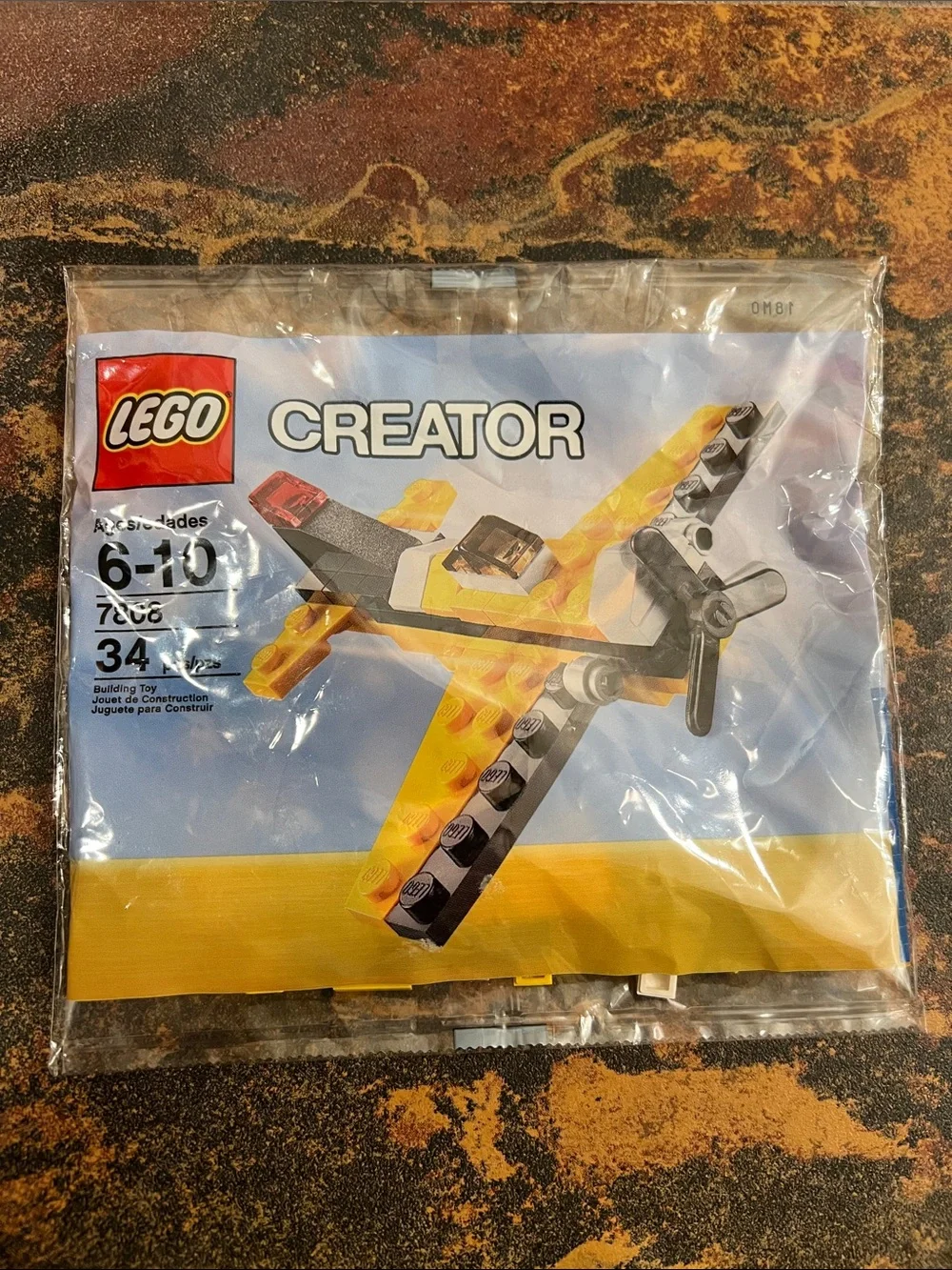 Lego Creator Yellow and Black Airplane Building Set, LEGO 7808